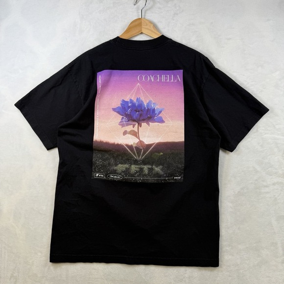 Coachella TShirt Valley Music Festival 2022 FTX Desert Flower Black Tee M